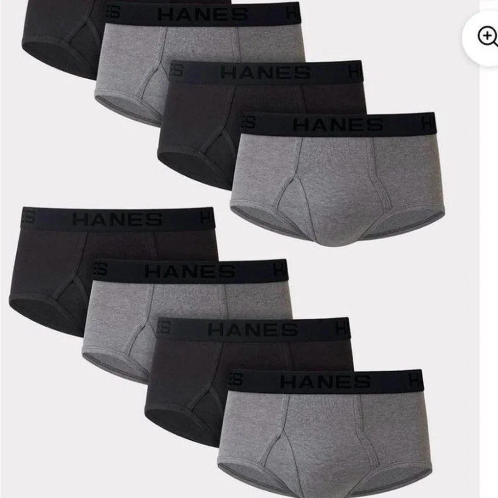 Hanes Men's 8-Pack Best Brief (Black/Grey) - Size Medium